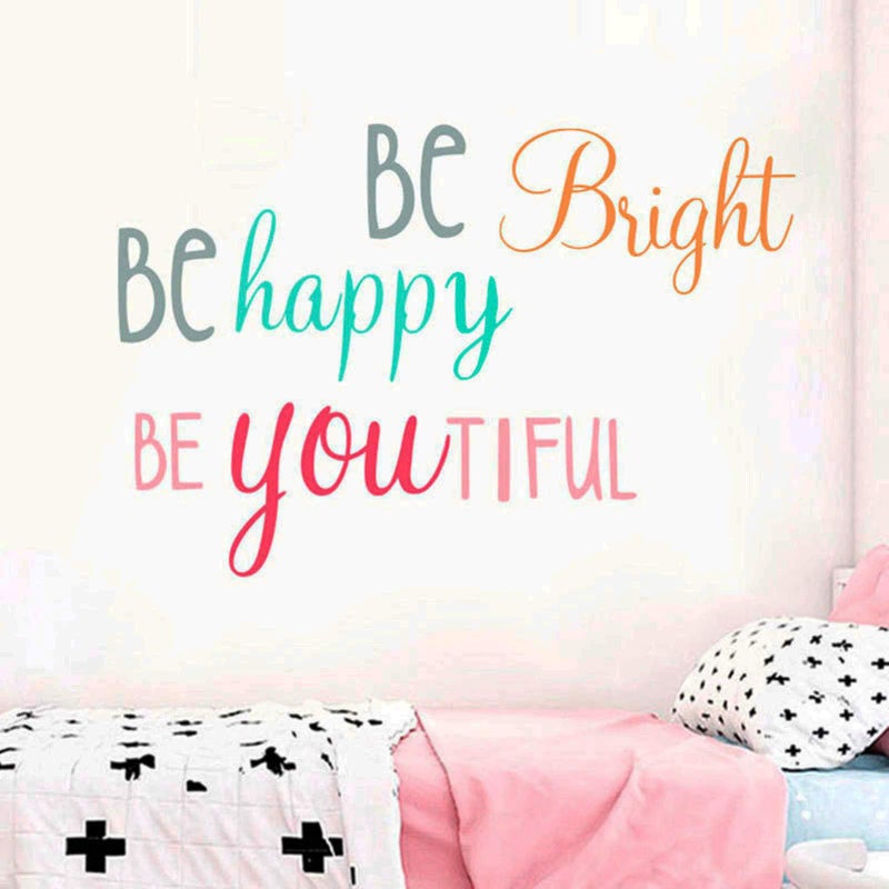 SUPANT Inspirational Wall Decor Quotes for Boy Girl Room-Be Bright Be Happy Be Yout iful- Decor for Living Room Bedroom Classroom Playroom Nursery Girls Boys Room Wall Decals Decorations - Image 2